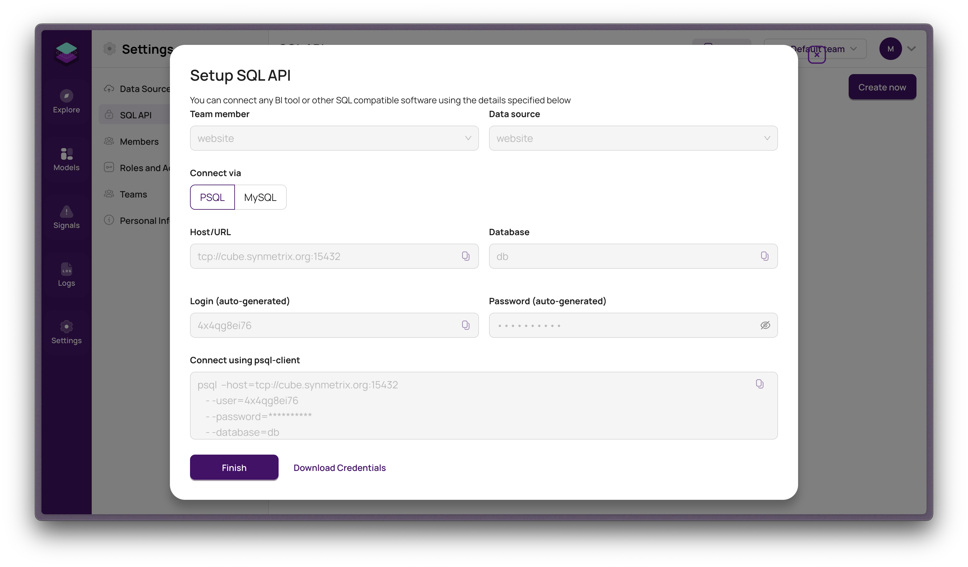 Editing SQL API